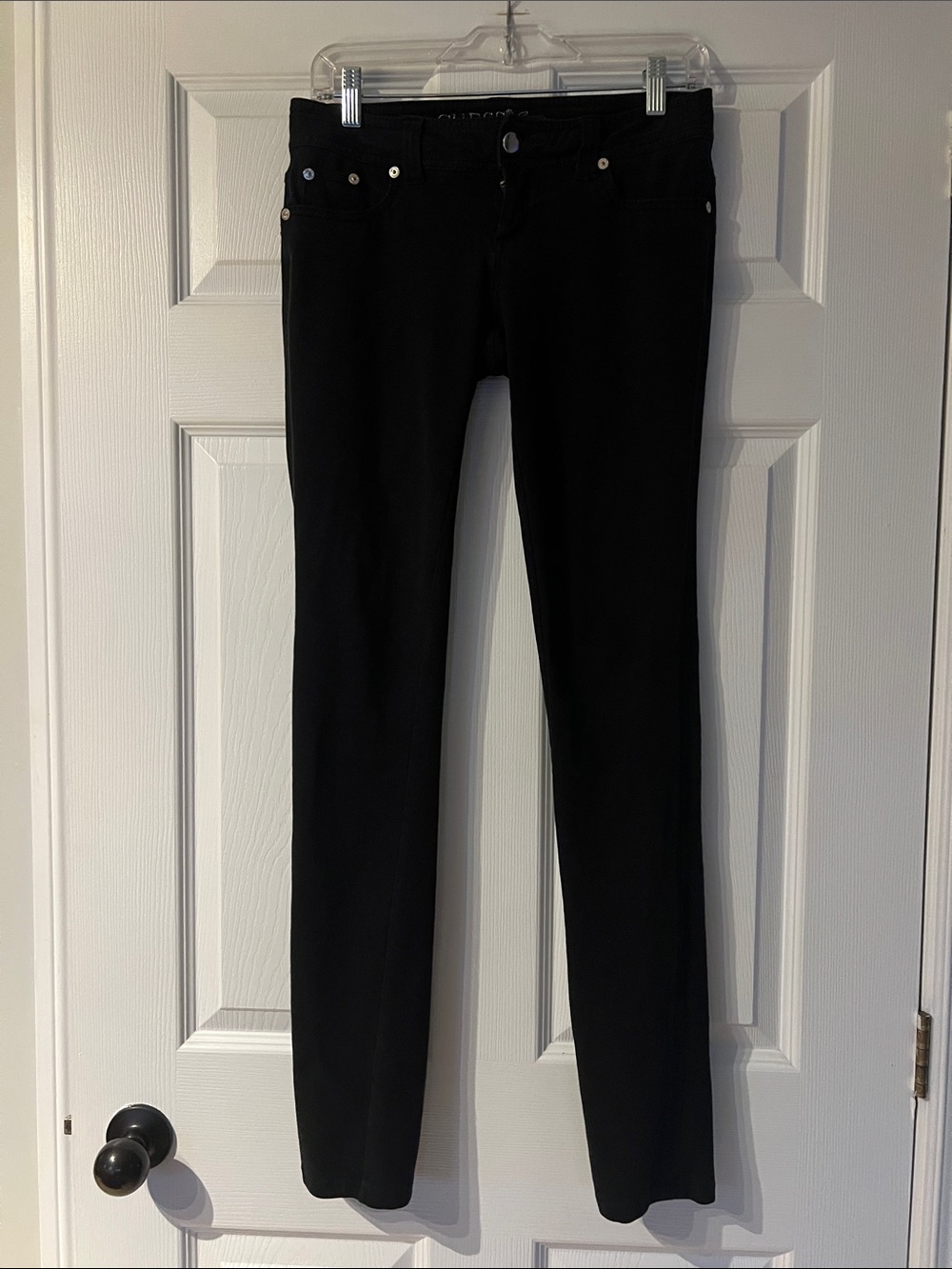 Guess Black Top with Silver Logo Embroidery